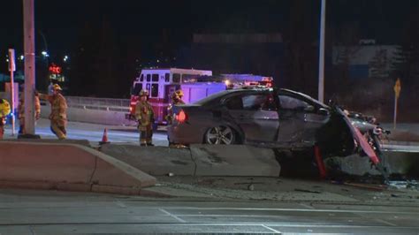 1 Dead 3 Injured After Vehicle Hits Barrier In Northeast Calgary