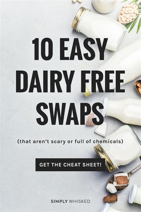 10 Easy Dairy Free Swaps Dairy Free Diet No Dairy Recipes Dairy Free