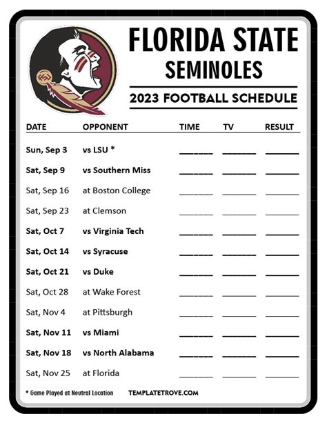 10+ Fsu Game Dates To Add To Your Calendar Now