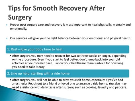 10+ Post Surgery Secrets For Smoother Recovery