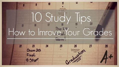 10 Study Tips Ii How To Improve Your Grades Youtube