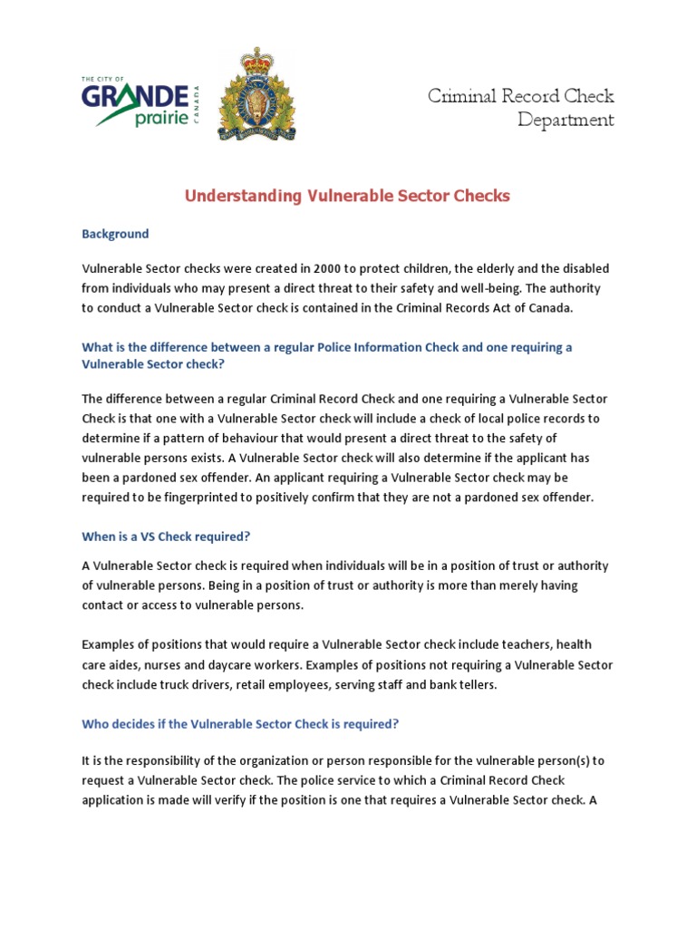 10 Vulnerable Sector Check Calgary Tips