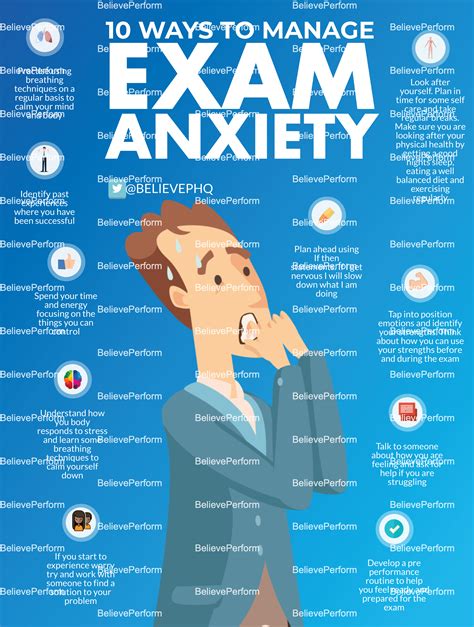 10 Ways To Manage Exam Anxiety Believeperform The Uk S Leading