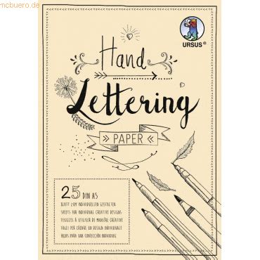 10 X Ludwig B Hr Handlettering Paper 210G Qm A5 25 Blatt Creme Hier