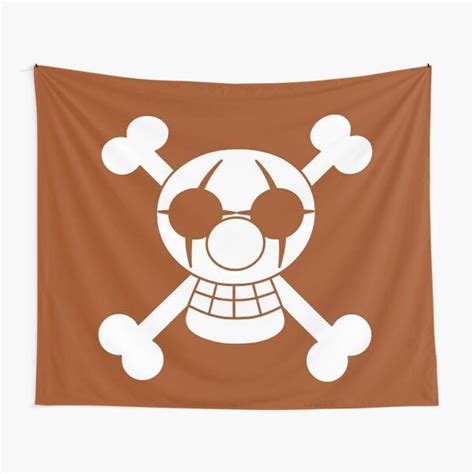 100% Licensed One Piece Flags - Buggy Pirates Jolly Roger Flag Tapestry ...