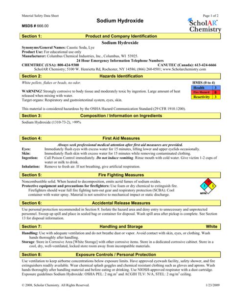 12+ Msds Sodium Hydroxide Handling Secrets