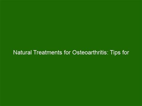 12 Osteoarthritis Tips For Gluteus Relief