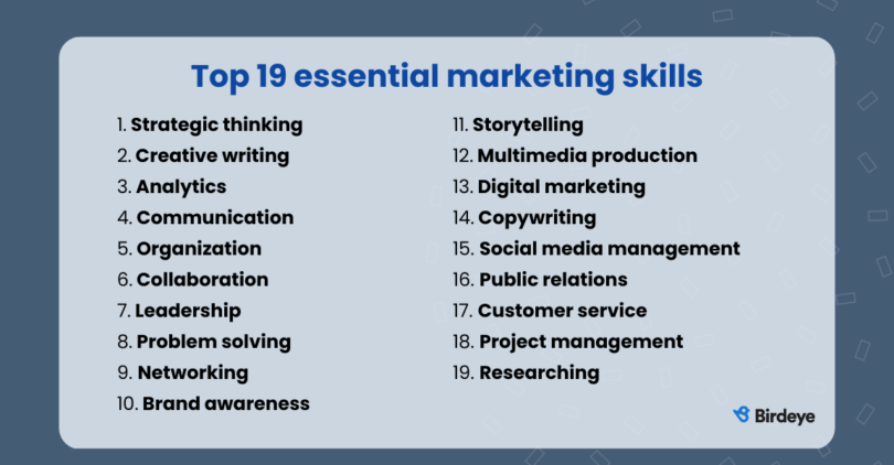 19 Essential Marketing Skills To Master Birdeye