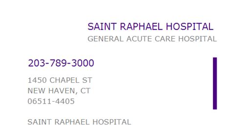 1942517404 Npi Number Saint Raphael Hospital New Haven Ct Npi