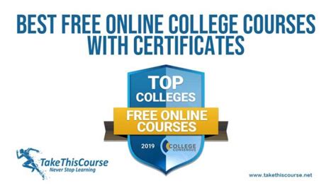 2020 Best Free Online College Courses With Certificates From Top