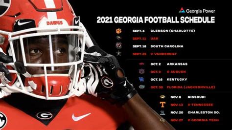 2021 Uga Football Schedule Announced