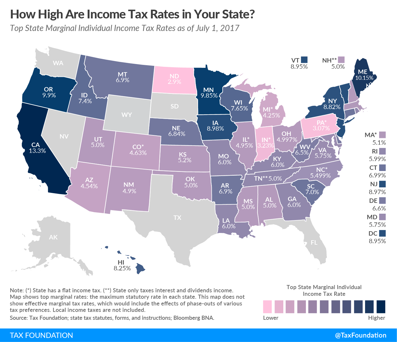 2025 State Income Tax Rates And Brackets Tax Foundation