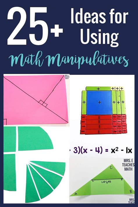 25 Great Manipulatives For Secondary Math Mrs E Teaches Math