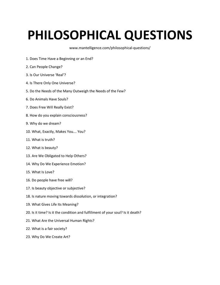 30 Philosophical Questions Abstract Deep Unanswerable