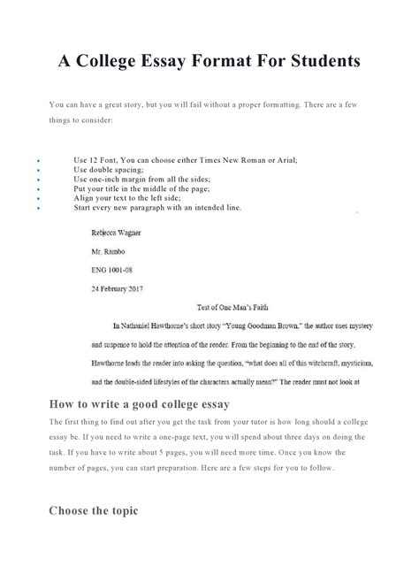 32 College Essay Format Templates Amp Examples Templatearchive