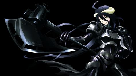 3840X2160 Dark Anime Albedo Overlord Overlord Anime Axe