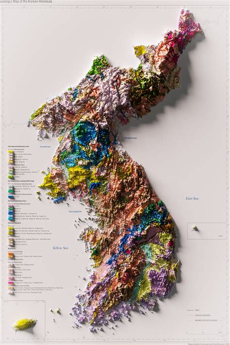 3D Geological Map Of Korean Peninsula R Southkorea