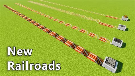 4 New Ways To Build Fastest Railroad In Minecraft Youtube