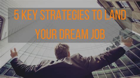 5 Key Strategies To Land Your Dream Job