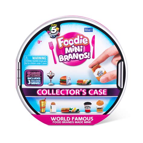 5 Surprise Foodie Mini Brands Collectors Case With 5 Exclusive Minis By