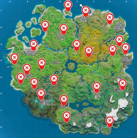 51 Hq Pictures All Upgrade Bench Locations In Fortnite Map Of 27