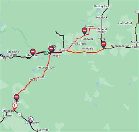 511 Alberta On Twitter The Following Highway Closures Remain In