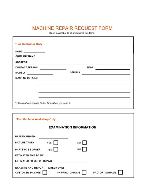 54 Maintenance Request Form Templates Free Templatelab