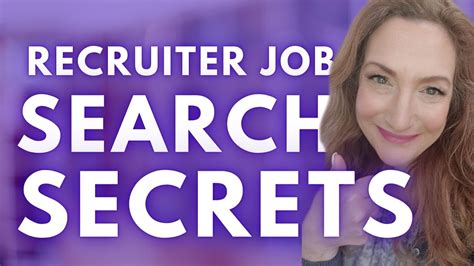 7 Job Search Secrets That Recruiters Won T Tell You But I Will Youtube