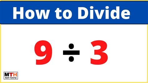 9 Divided By 3 Long Division 9 3 Value Of 9 3 Youtube