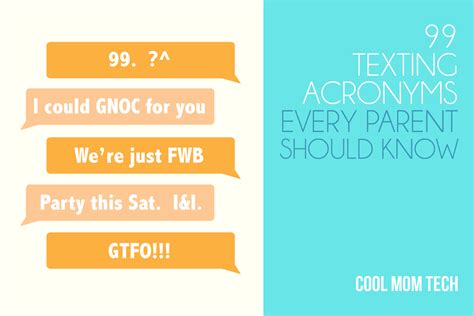 99 Texting Acronyms And Phrases Every Parent Should Know