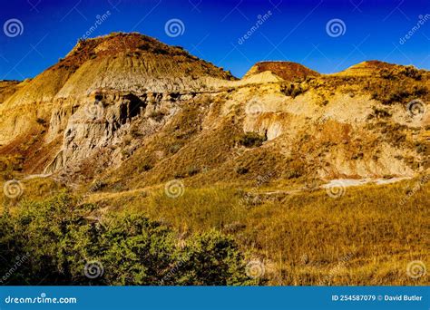 A Drive Through Dinosaur Provincial Park Alberta Canada Stock Image