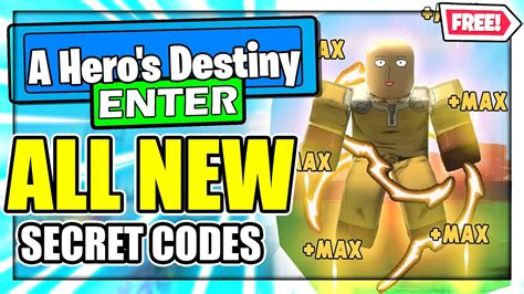 A Hero S Destiny Codes Max Power All 12 New Secret Roblox A Hero S