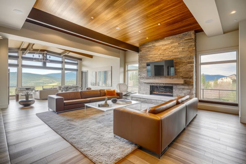 A Living Room Filled With Furniture And A Flat Screen Tv