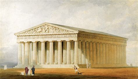 A Reconstruction Of The Parthenon Athens Drawing By Thomas Allom