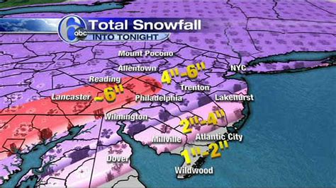 Accuweather Maps New Expected Snowfall Totals 6Abc Com