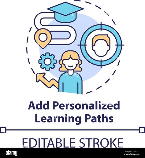 Add Personalized Learning Paths Concept Icon Stock Vector Image Art