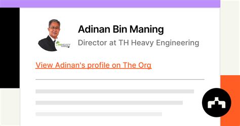 Adinan Bin Maning Director At Th Heavy Engineering The Org