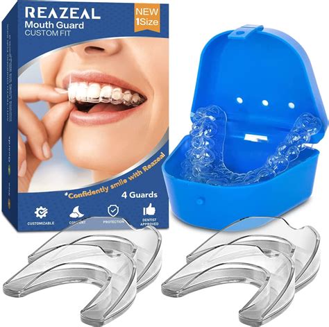 Adult Moldable Mouth Guard For Grinding Teeth Pack Of 4 Night Sleep