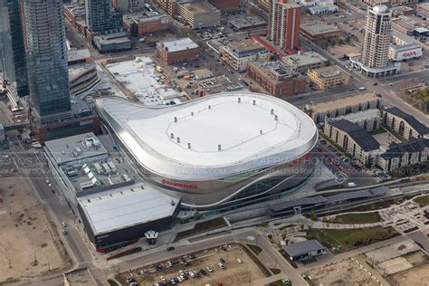 Aerial Photo Rogers Place Arena Edmonton