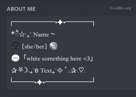 Aesthetic Discord Bio