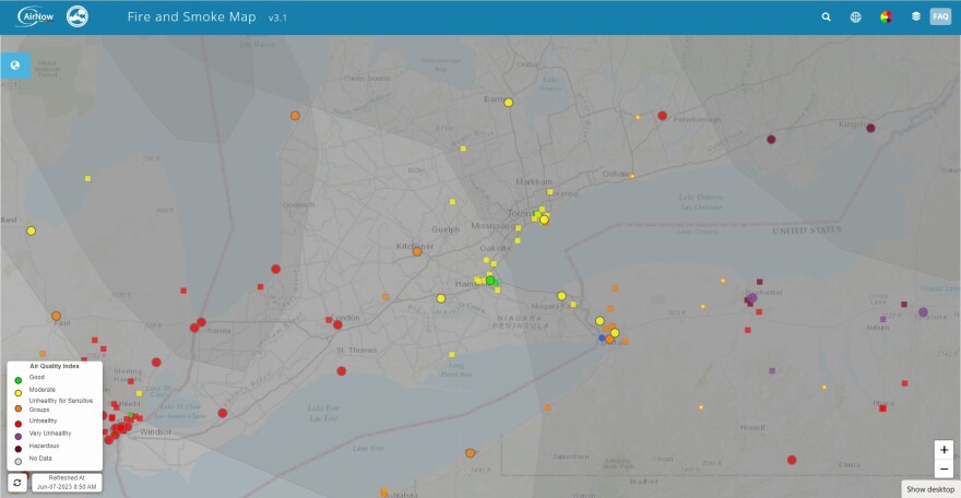 Air Quality Health Advisory Issued For Wny Due To Canadian Wildfires Wbfo