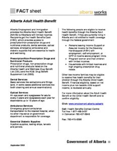 Alberta Adult Health Benefit How To Get Adult Health Benefit In