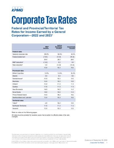 Alberta Corporate Tax