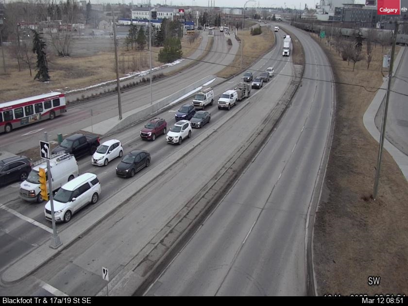 Alberta Highway Camera Near Blackfoot Trail 19 Street Se