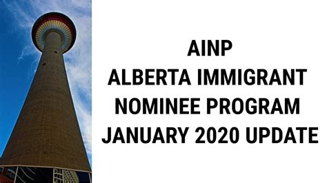 Alberta Immigrant Nominee Program Ainp Update January 2018 Youtube