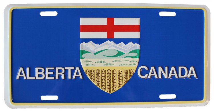 Alberta License Plate