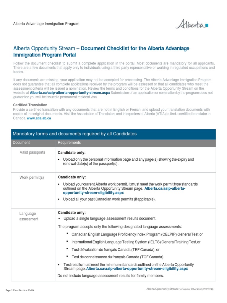 Alberta Opportunity Stream: Application Process Simplified