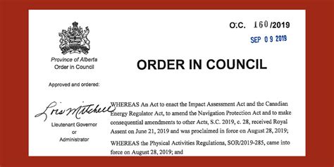 Alberta Orders In Council