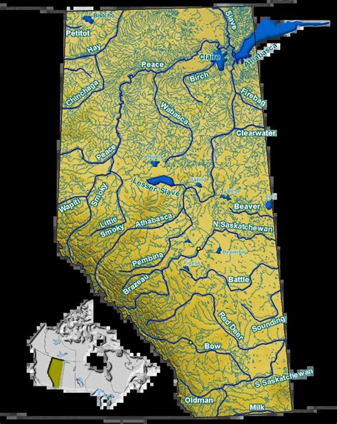 Alberta Rivers Mapsof Net