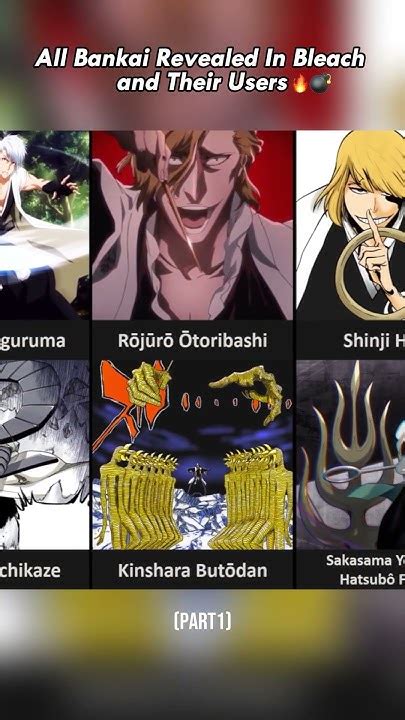 All Bankai Revealed In Bleach And Their Users Part 1 Bleach Bankai